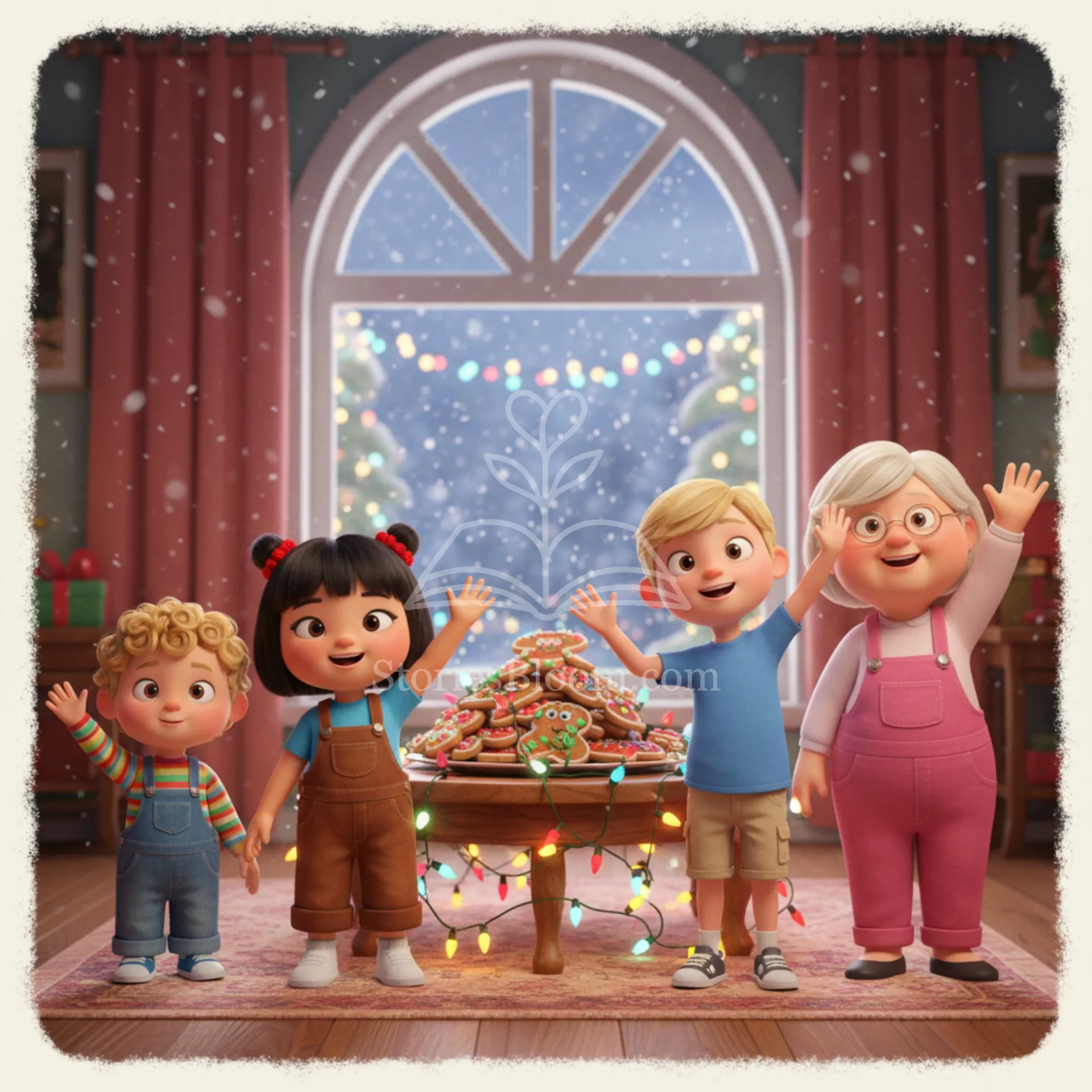 Child reading personalized book